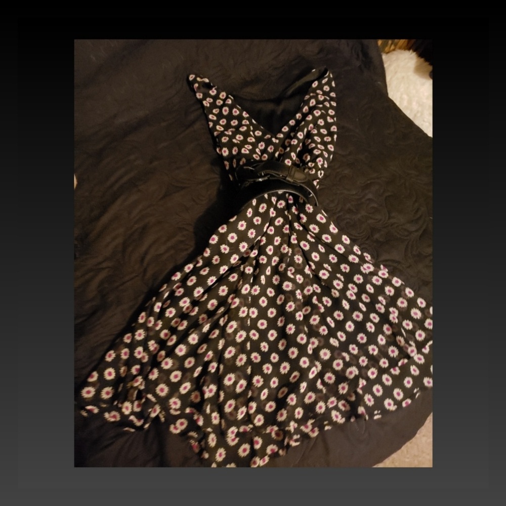 Black mini dress